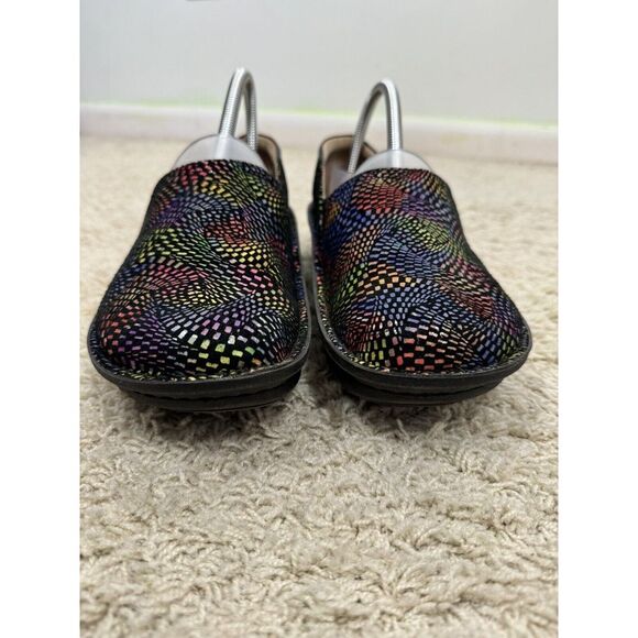 Alegria Debra Viewmaster Swirl Rainbow Leather Comfort Clogs Size EURO 38 US 7.5 - Picture 5 of 16